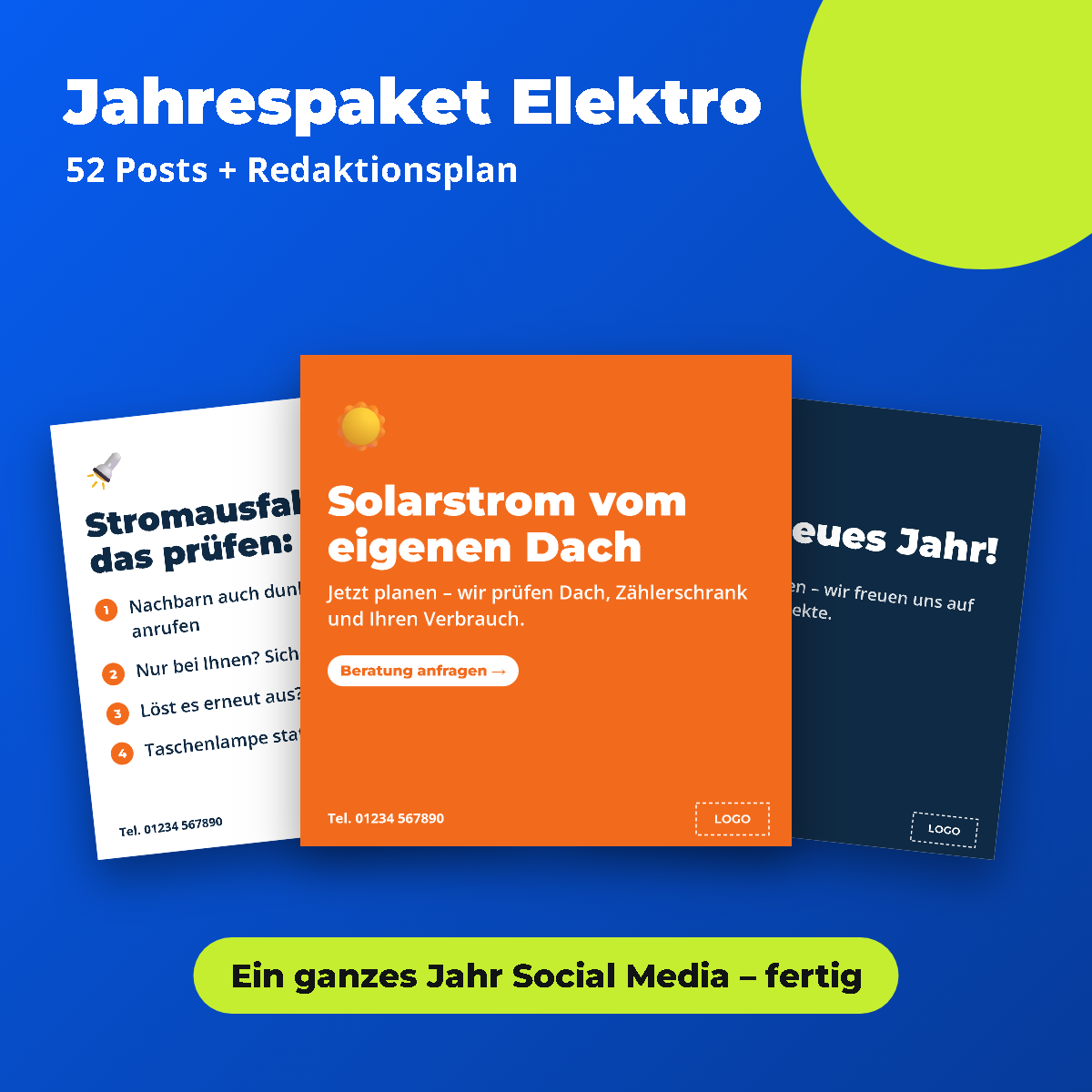 Vorschau: Jahrespaket Elektro: 52 Posts + Redaktionsplan