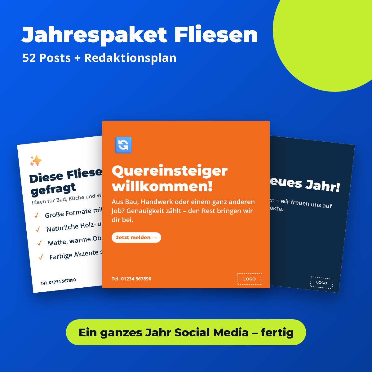 Vorschau: Jahrespaket Fliesen: 52 Posts + Redaktionsplan