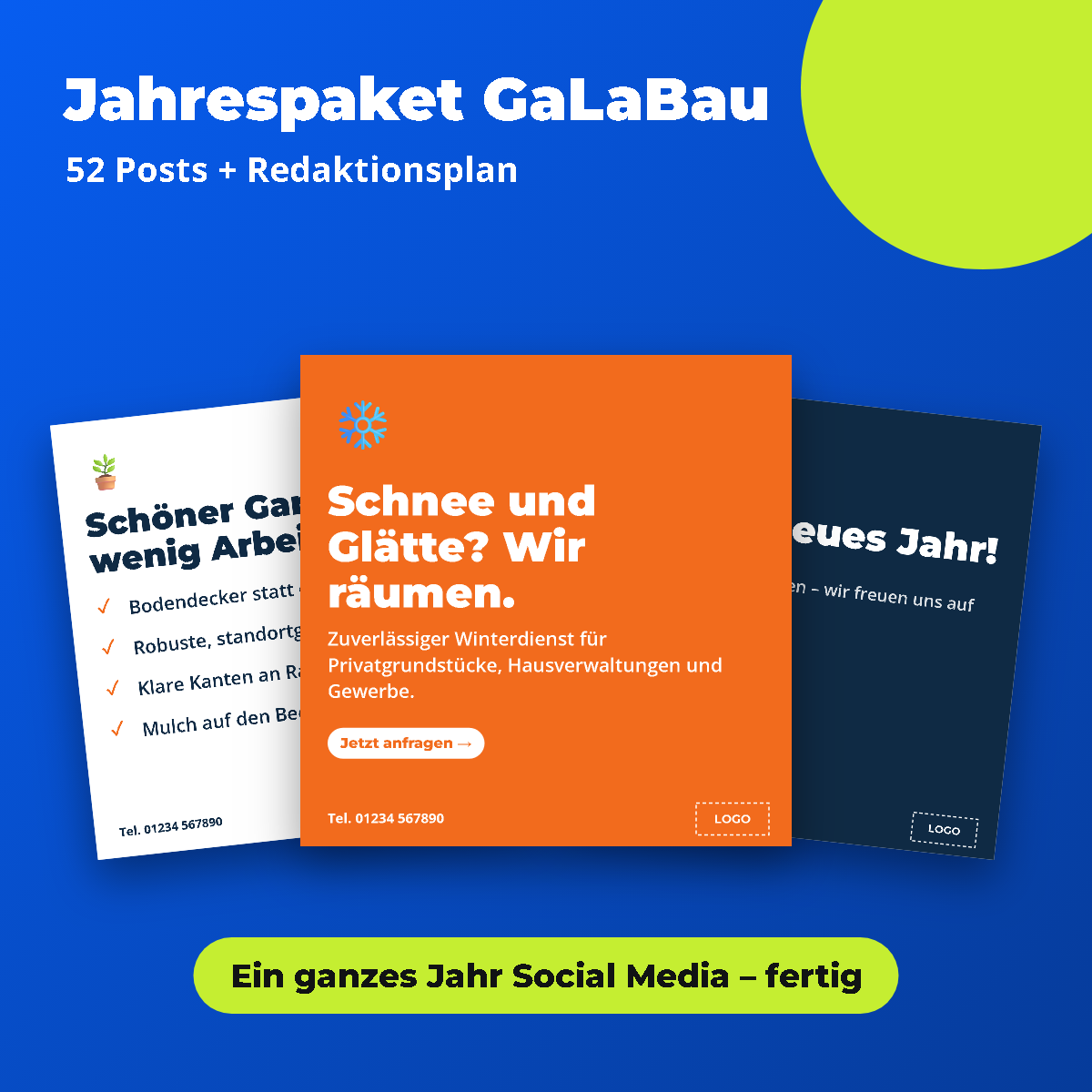 Vorschau: Jahrespaket Garten- & Landschaftsbau: 52 Posts + Redaktionsplan