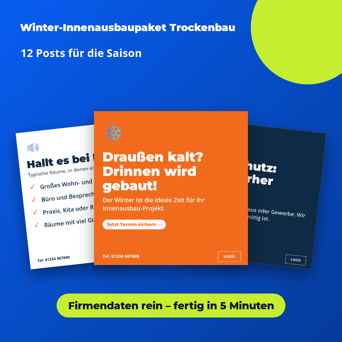 Vorschau: Winter-Innenausbaupaket Trockenbau: 12 Posts